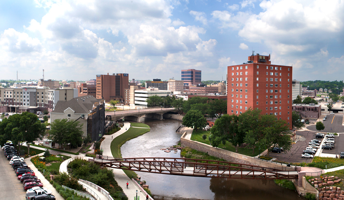 skyview of downtown sioux falls